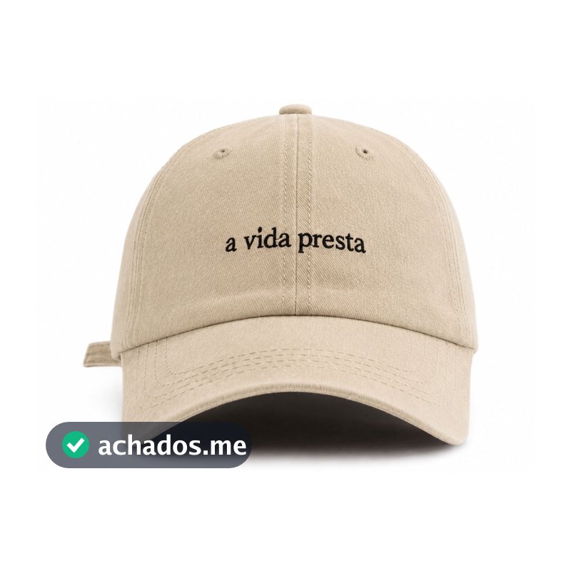 Boné Marrom A Vida Presta Aba Curva feminino Ajustável Estilo Casual Frase