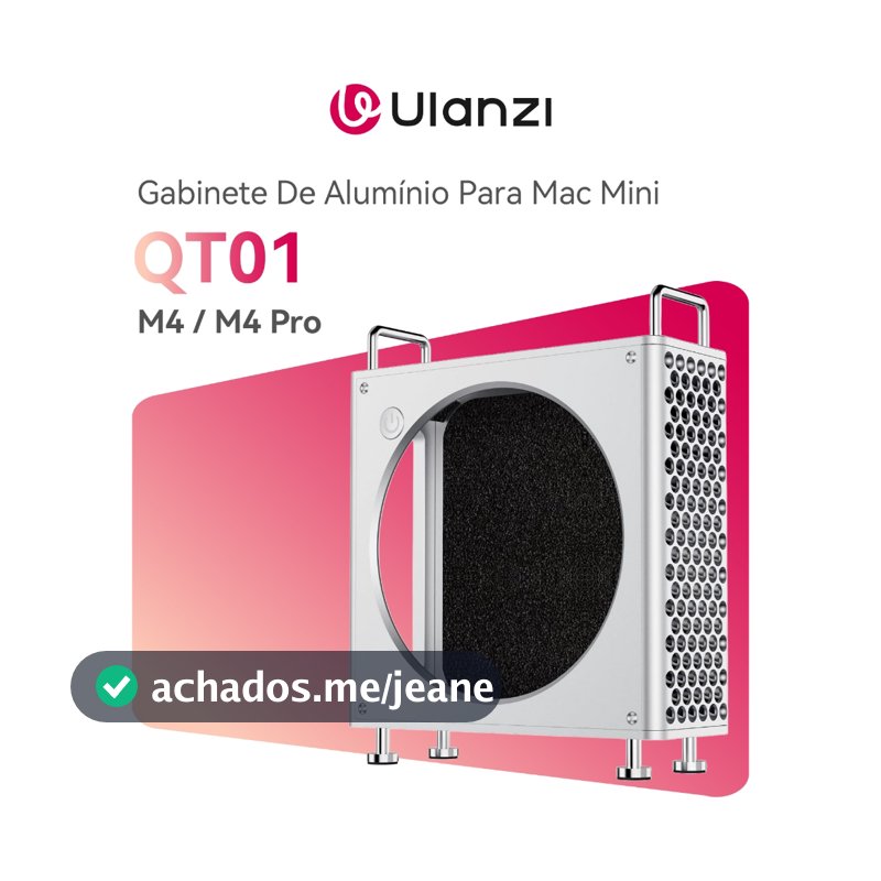 ULANZI QT01 Gabinete De Alumínio Para Mac Mini M4 / M4 Pro Case De Proteção E Estilo Premium