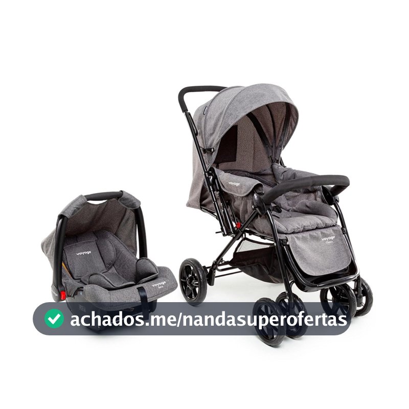 Carrinho Com Bebê Conforto Choice Voyage Travel System Alça Reversível