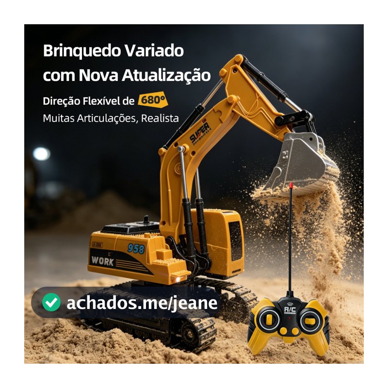 Olavoo toys:Veículo de engenharia com controle remoto, modelo: escavadeira, caminhão betoneira e caminhão basculante