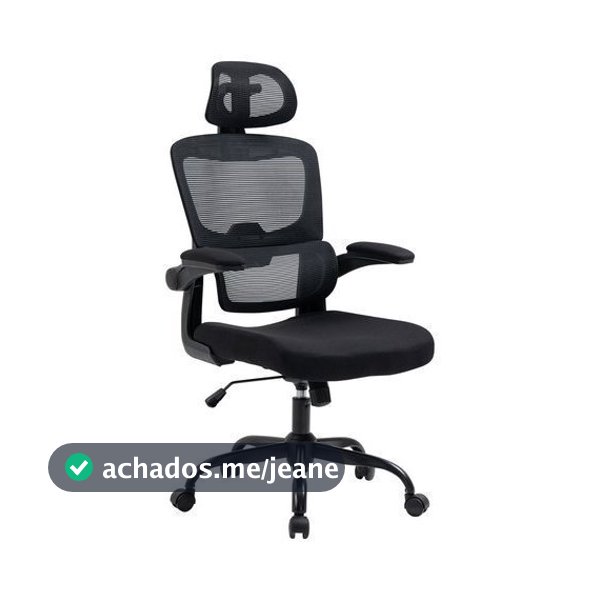 Cadeira Gamer Ergonomica Giratoria Confortavel Ajustavel Escritório Suporte Lombar Preto