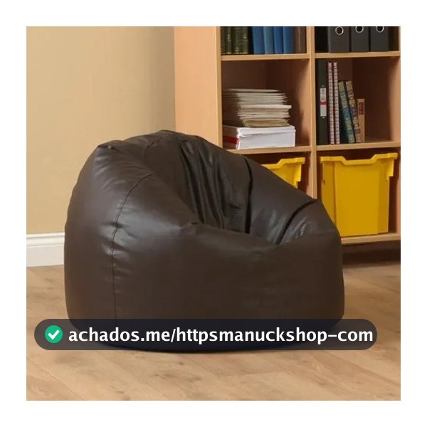 Puff Gigante Redondo Maça + Apoio Pés Sala Quarto Escritório Sem Enchimento