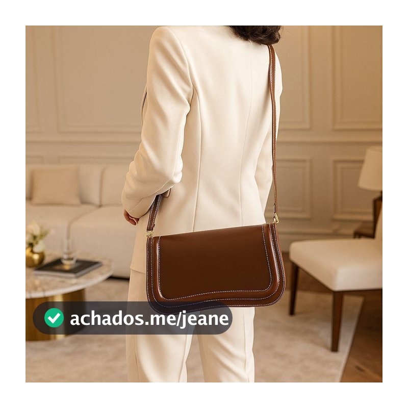 Bolsa Baguete Feminina Estilo Fashion Bolsa De Ombro Compacta e Moderna Para Looks do Dia Tendência