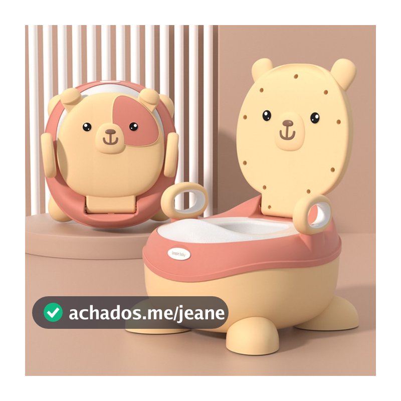 Penico Troninho Desfralde Infantil Ursinho Marrom Deend