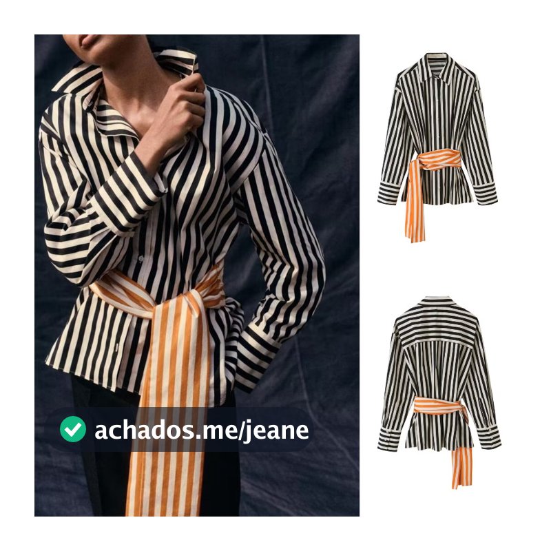 Europeu americano 2026 verão novo estilo feminino simples moda manga comprida lapela costura cinto camisa listrada704715