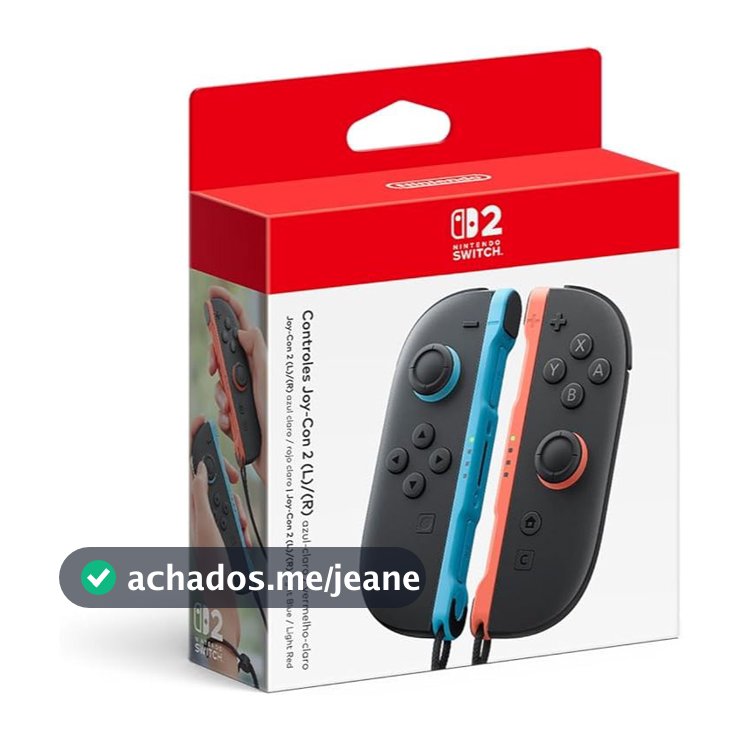 Controles Nintendo Switch 2 Joy-Con 2 Azul Claro e Vermelho Claro