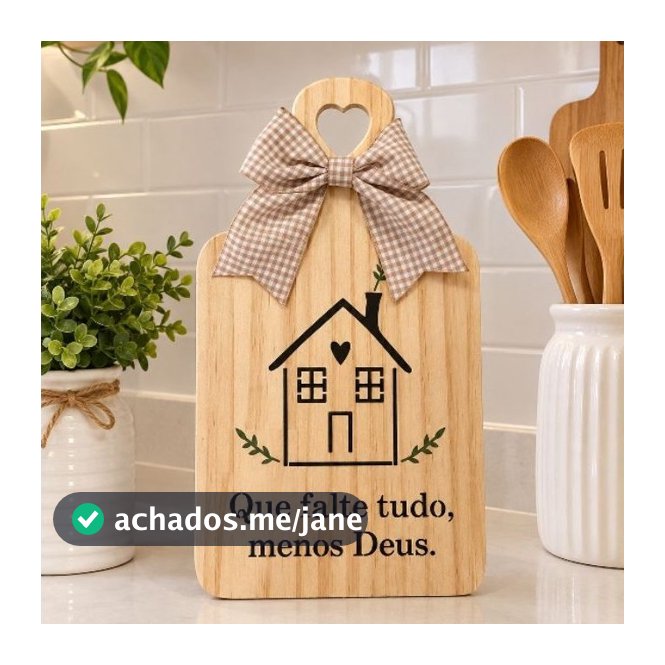 Tábua em pinus decorativa Home.
