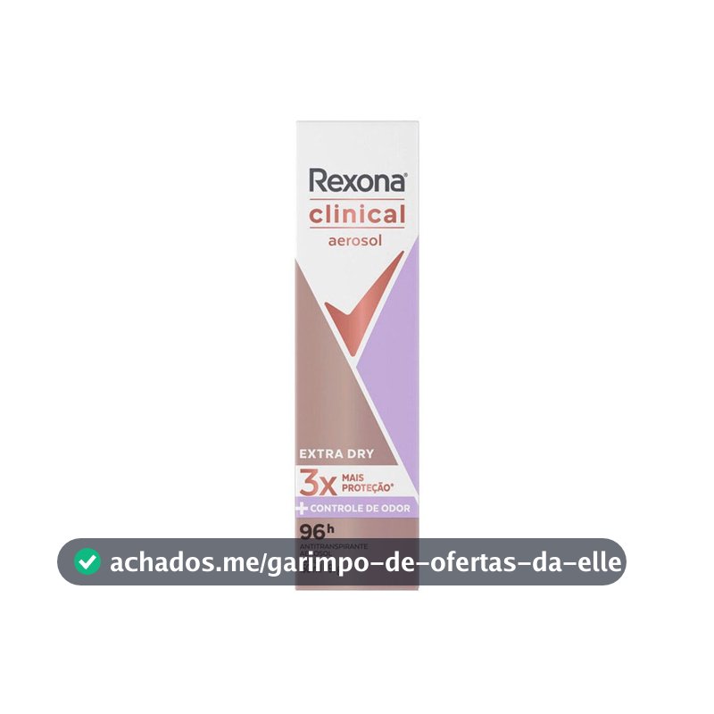 DESODORANTE AEROSOL REXONA CLINICAL EXTRA DRY 96HS 150ML