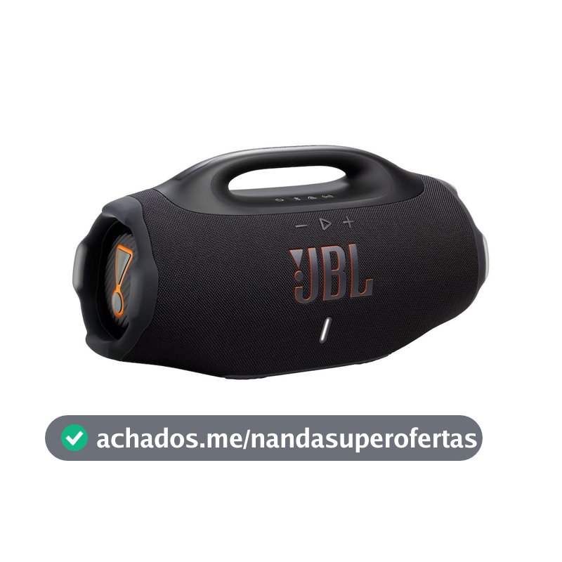 Caixa de Som JBL Boombox 4 210W Bluetooth IP68 Bateria 34h Preto