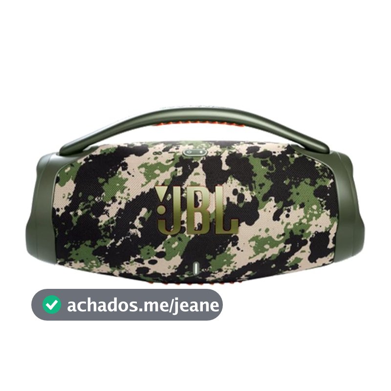Caixa de Som JBL Boombox 3 -  Bluetooth, À Prova D'água e Poeira - Camuflada