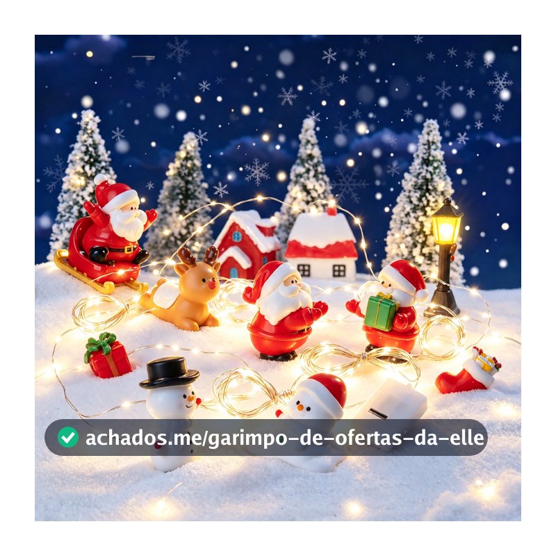 Estatuetas Miniaturas Papai Noel Boneco De Neve Micro Paisagem Ornamentos Para