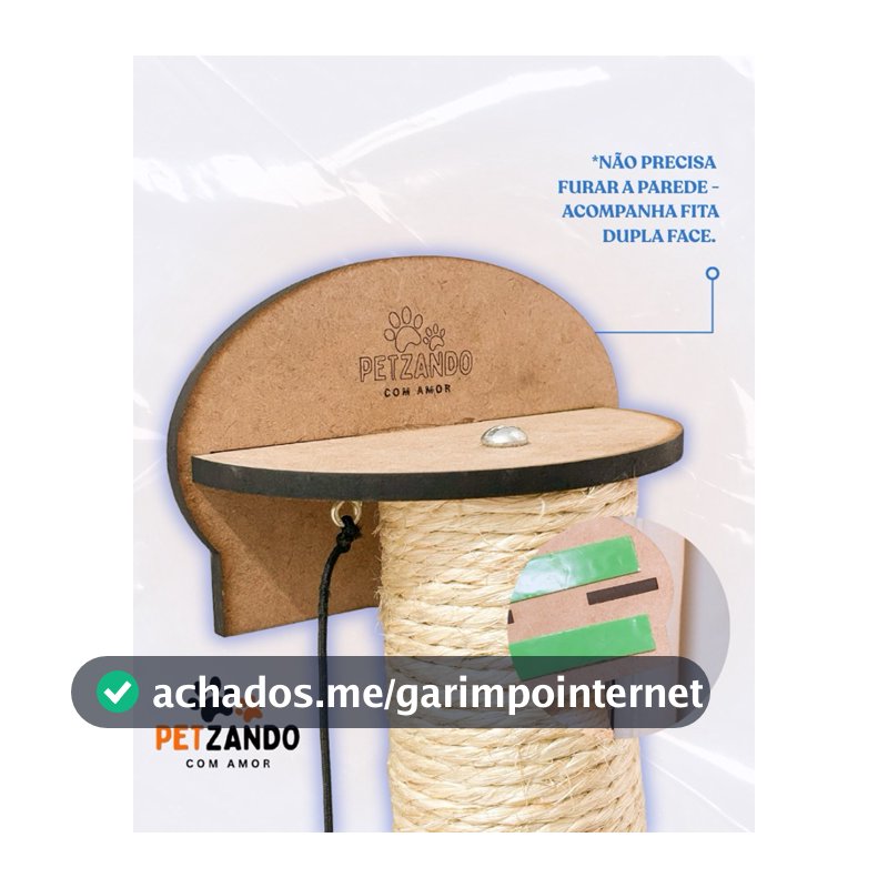 Arranhador Resistente para Gatos Ativos Parede Brinquedo Pet Poste Sisal