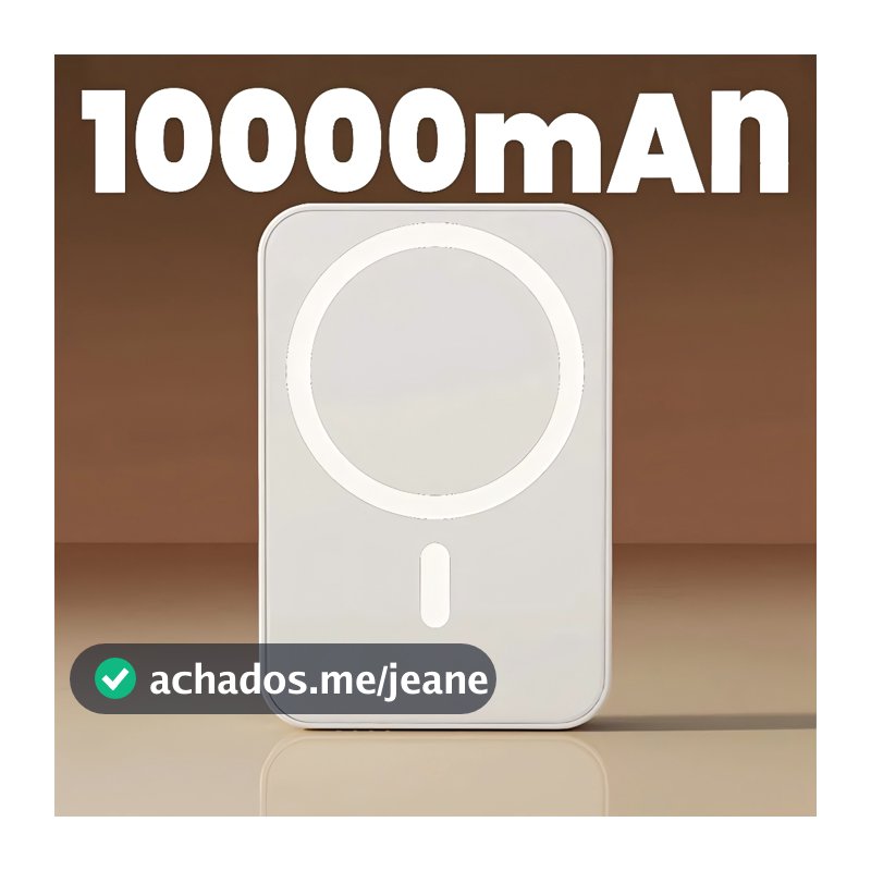 Carregador Portátil Indução para Sem fio Bateria Carga 3000/5000/10000mAh