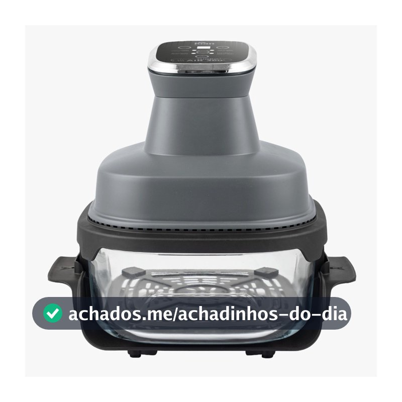 Fritadeira Elétrica 4L com Cesto de Vidro 1500W AFV-101 Air Fryer Travessa de vidro com Tampa Kian