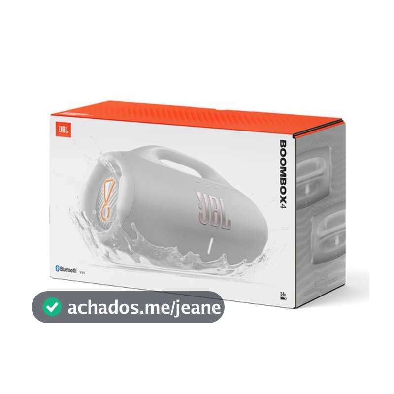 Caixa de Som JBL Boombox 4, Auracast, IP68, Bluetooth Branca