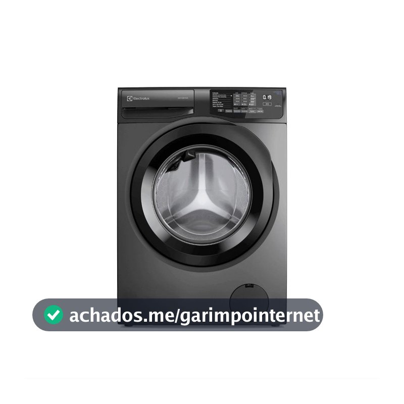 Máquina de Lavar Frontal Electrolux 12kg Cinza Ônix Inverter com Água Quente e Lavagem Inteligente (LFC12)