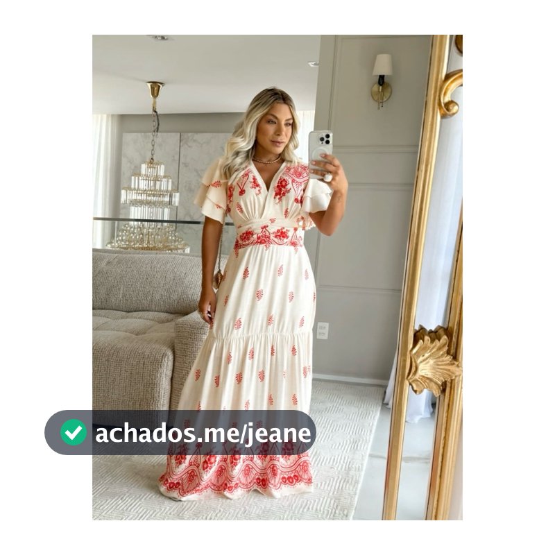 Vestido Longo Manga Fler Dupla Decote em V Feminino Elegante Moda Evangélica Moda Modesta Moderno