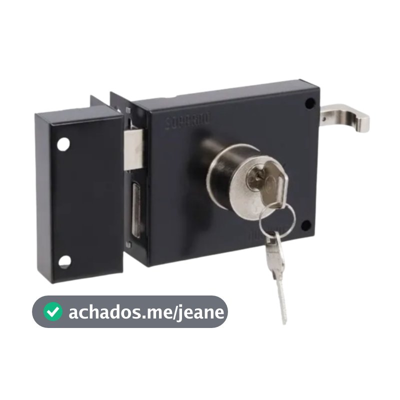 Fechadura de Sobrepor Soprano 231 Para Portão Cor Preto