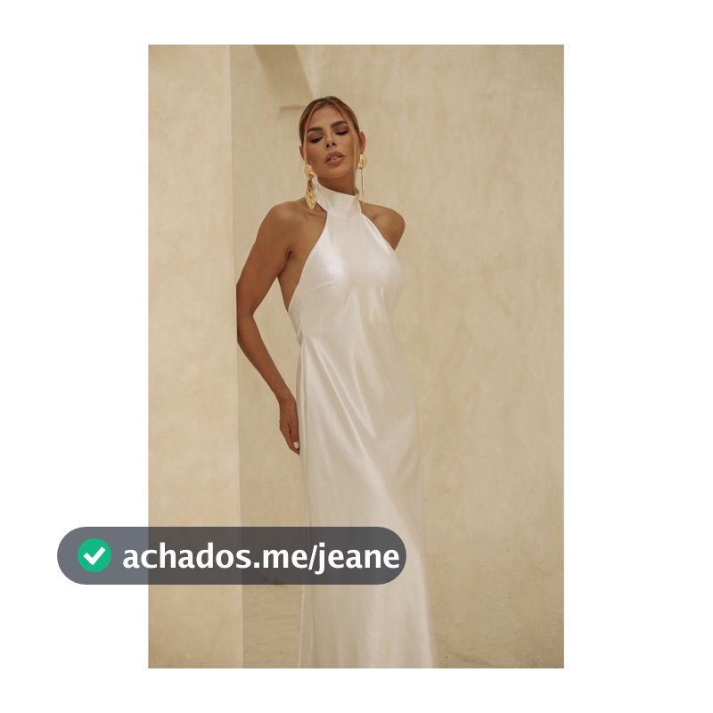 Vestido Feminino Gola Frente Única Elegante Moda Festa com Bojo