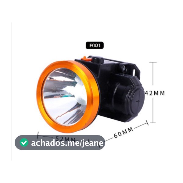 Lanterna De Cabeça 1 Led Recarregável Super Forte Bike Pesca
