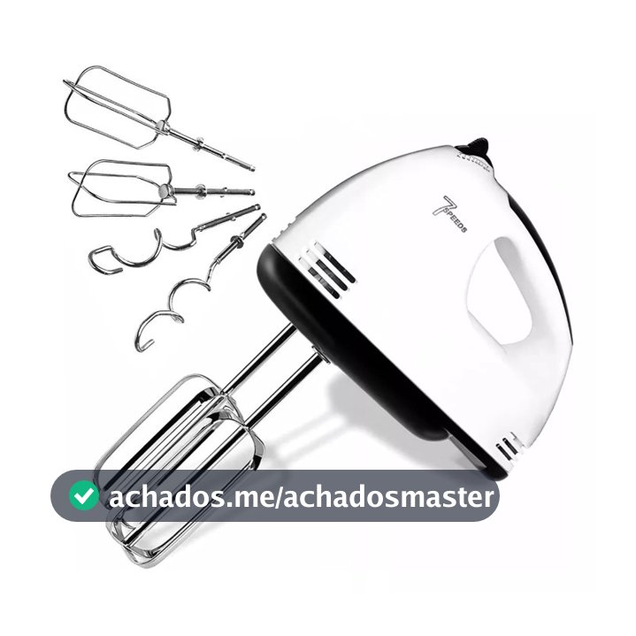 Batedeira De Mão Elétrica Bolo Chantilly 7 Velocidades 260W Batedeira Massa Bolo Ovos 220V