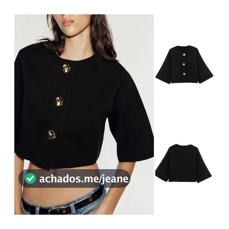 Novo estilo feminino estilo europeu americano jaqueta curta de malha de alta qualidade 6771100 800