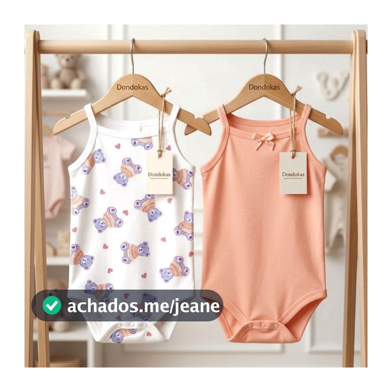 Kit com 2 Body Bebe Menina Alcinha Algodão Confortavel Roupa Bebê Bodies do M ao GG