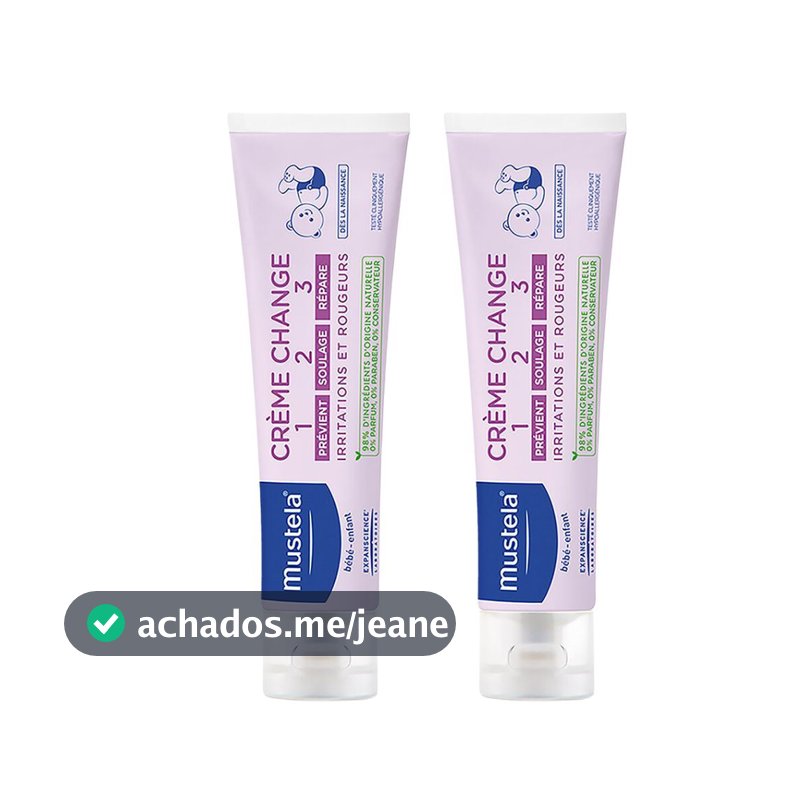 Kit 2 Creme Mustela Vitaminado Preventivo de Assaduras Tripla Ação 108g