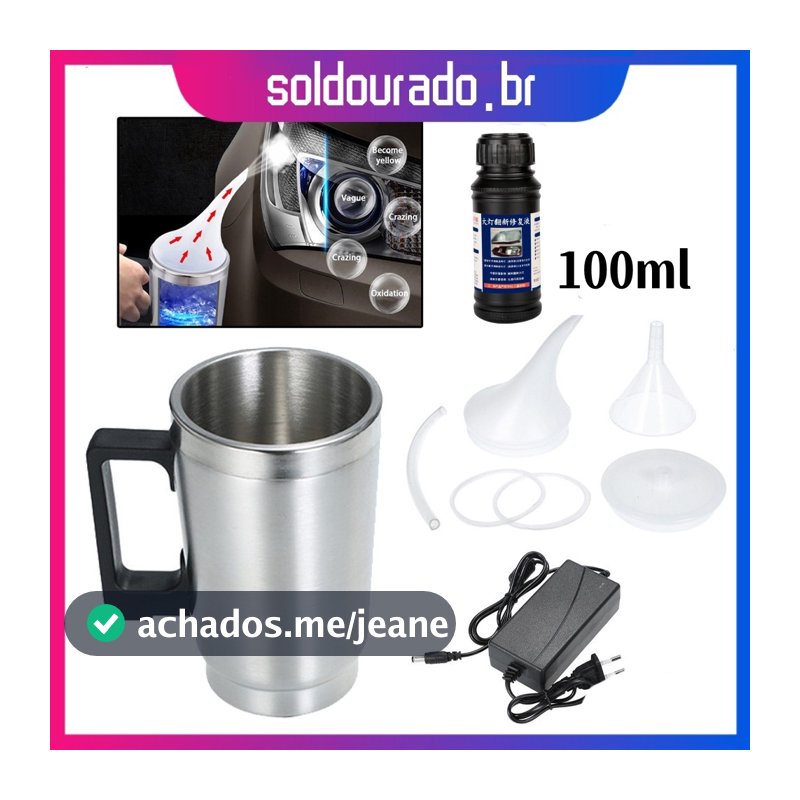 Kit De Restauração De Farol Revitalizador De Polímero E Copo De Polimento Para Carro Motocicleta