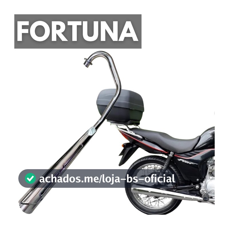 Escapamento c protetor Fan Cargo 125 KS 2009 a 2018 estralador fortuna
