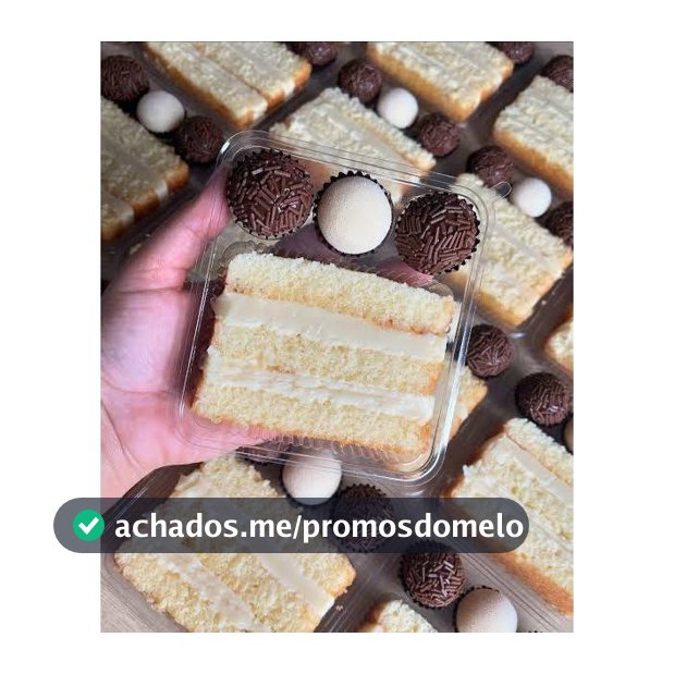 Embalagens Delícias de Festa para Fatia de Bolo/Torta + 3 Docinhos