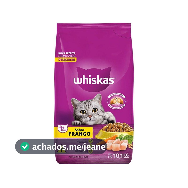 Ração para Gato Whiskas Premium Dry Frango e Leite 10,1Kg