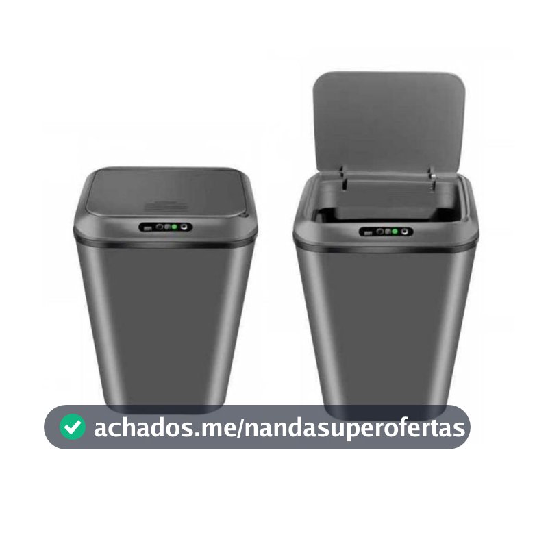 Lixeira com Sensor Automático Abre Fácil em Toque Cesto Lixo Casa 16 Litros
