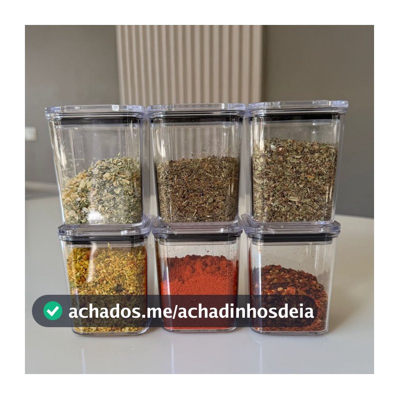 Pote 200ml Hermético – Acrílico p/ Condimentos temperos
