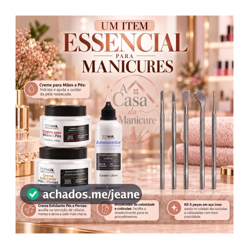 Kit Spa dos Pés Completo + Kit Profissional 5 Peças A Casa da Manicure