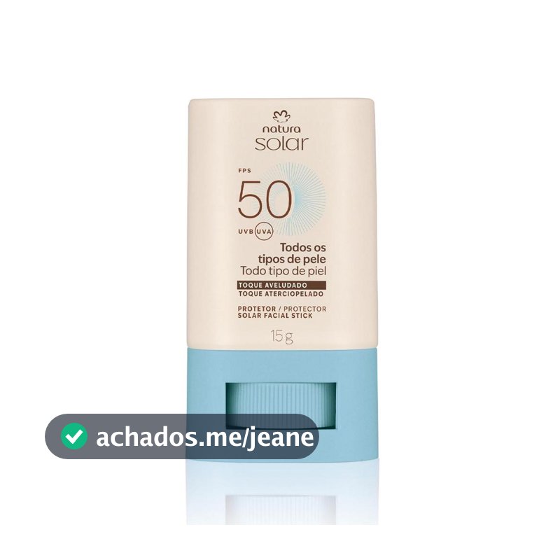 Protetor Solar Natura Stick Incolor FPS 50 15G