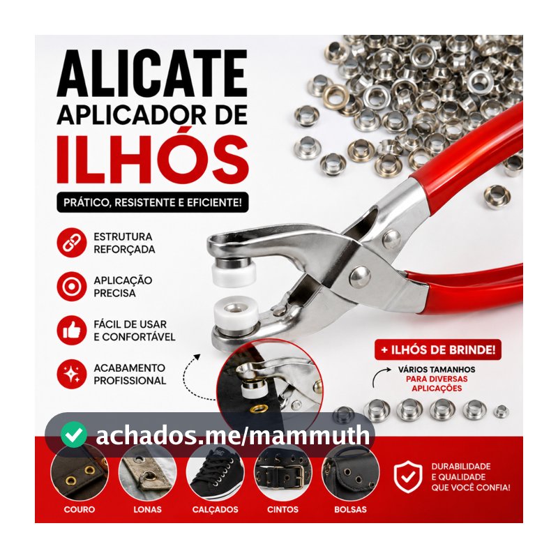 Kit Alicate Aplicador Botão de Pressão 100 Botões para Roupas Bebê Artesanato Costura