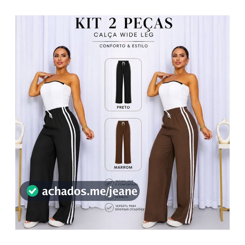 Unidade ou kit 2 Calça Pantalona duna feminina inverno para o trabalhar PROMOÇÃO