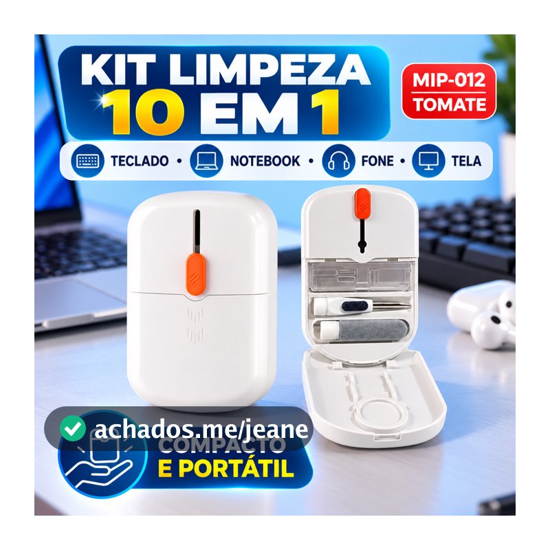 Kit Limpeza Portatil 10 Em 1 Teclado Mecânico Notebook Fone Tela Celular Tablet