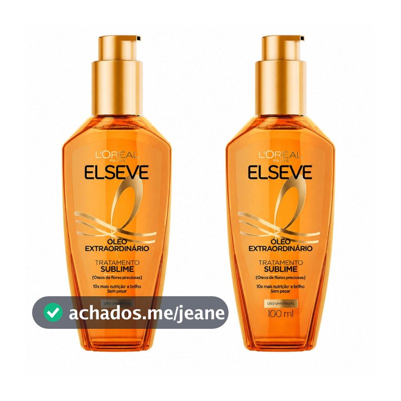 Kit 2 Óleos Extraordinário Elseve 100ml Nutrição Profunda e Anti-Frizz