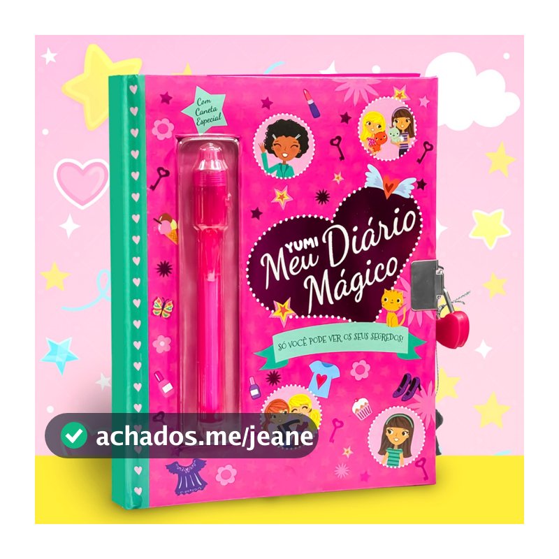 Meu Diário Mágico | Livro Infantil Com Caneta Invisível | Segredos E Diversão Para Meninas