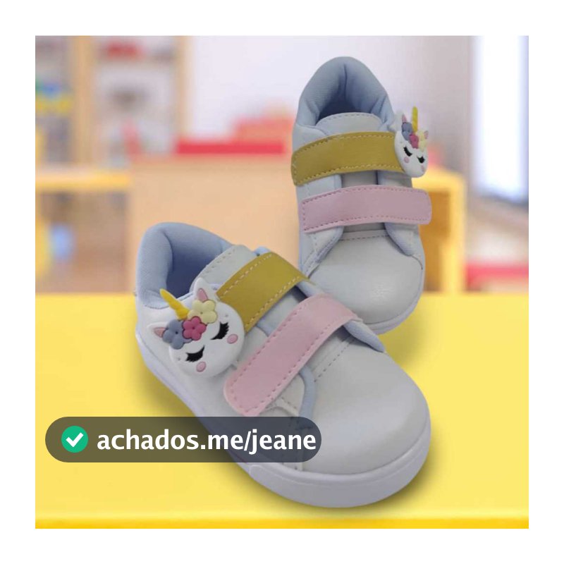 Tênis Infantil Casual Menina Unicórnio Lançamento 2023