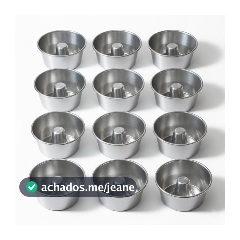 Kit Mini Formas Nº12 300ml Sobremesa Alumínio Resistente Pudim Bolo Quiche Cozinha Criativa