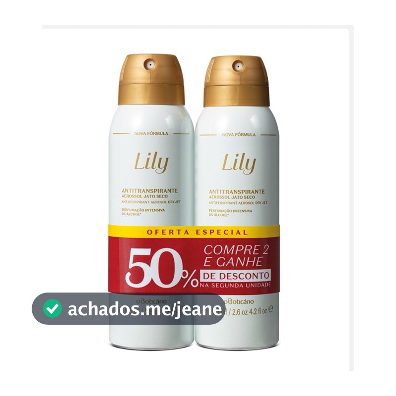 Promo Pack Desodorante Antitranspirante Lily (2 unidades)