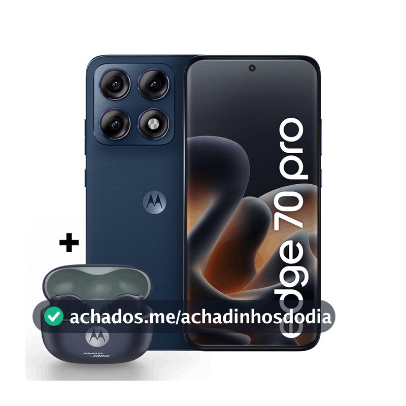 Kit Smartphone Motorola Edge 70 Pro 5G 256GB + Moto Buds 2 Plus