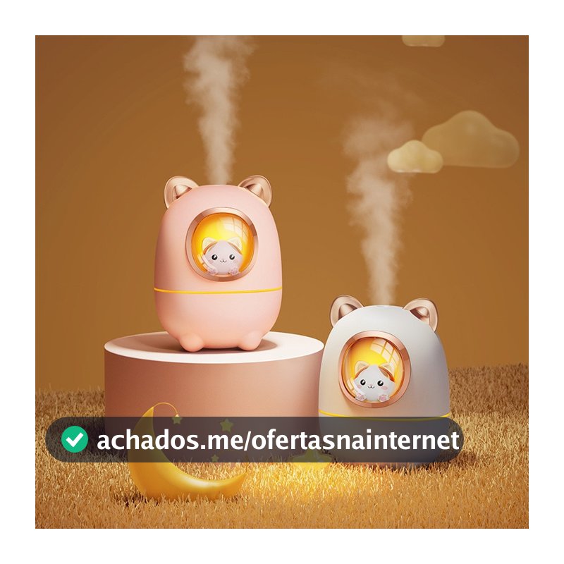 Desenhos animados gato ar umidificador estilo bonito óleo essencial perfume sala quarto neblina