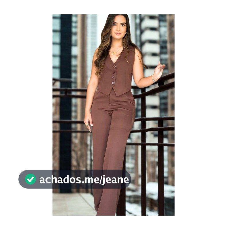 CONJUNTO FEMININO CALÇA  E COLETE  SOCIAL  SUPER TENDENCIA .2026