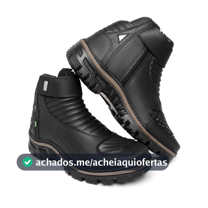 Bota Coturno Masculina Adventure Motociclista Pedaleira Botina Couro Confortavel