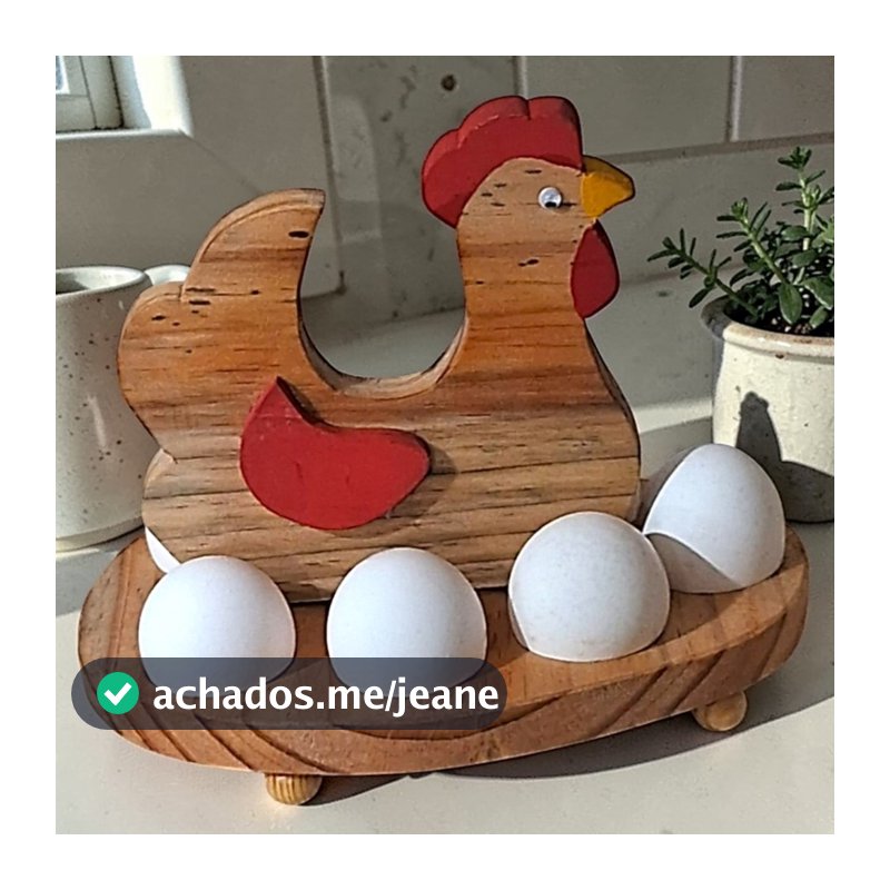 Galinha Suporte para Ovos FarmHouse