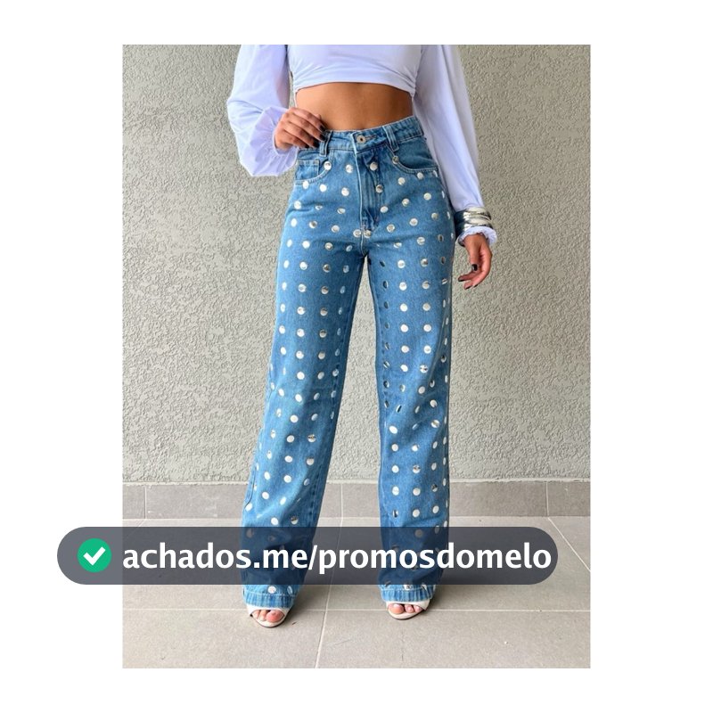feminina jeans pantalona com lantejoula prata 8447